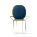 European Interior Design Velvet Upholstery Dining Arm Chair